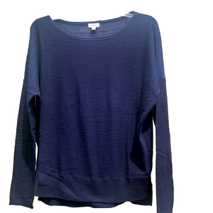 VINCE COTTON SWEATER SMALL NAVY BLUE Pit to Pit 24 3/4” EXCELLENT Condition